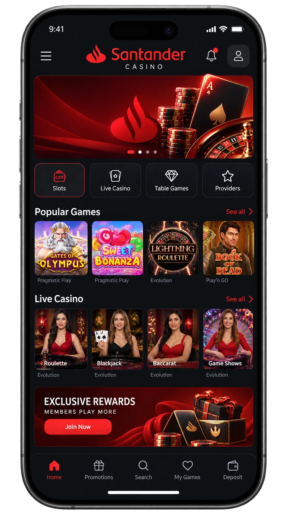 App de Santander Casino